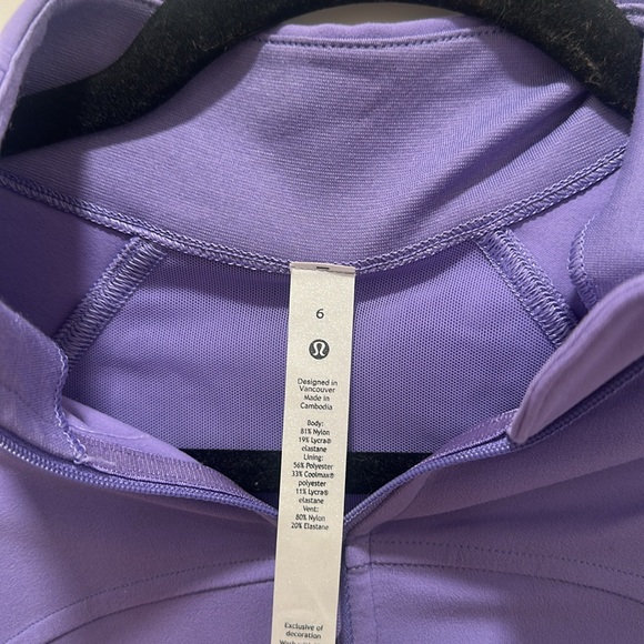 Lululemon Zip Up Jacket - Lilac, Size 6 - Picture 2 of 4
